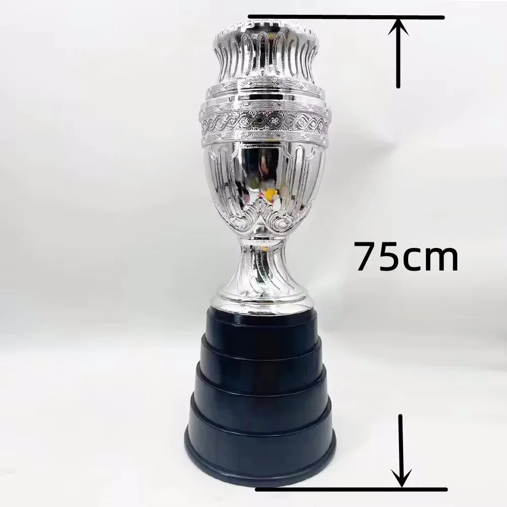 75cm /61cm Copa América Cup Trophy Ball Replica Football Fan Decoration Resin Souvenir Ornaments Centennial America\'s Cup Trophy