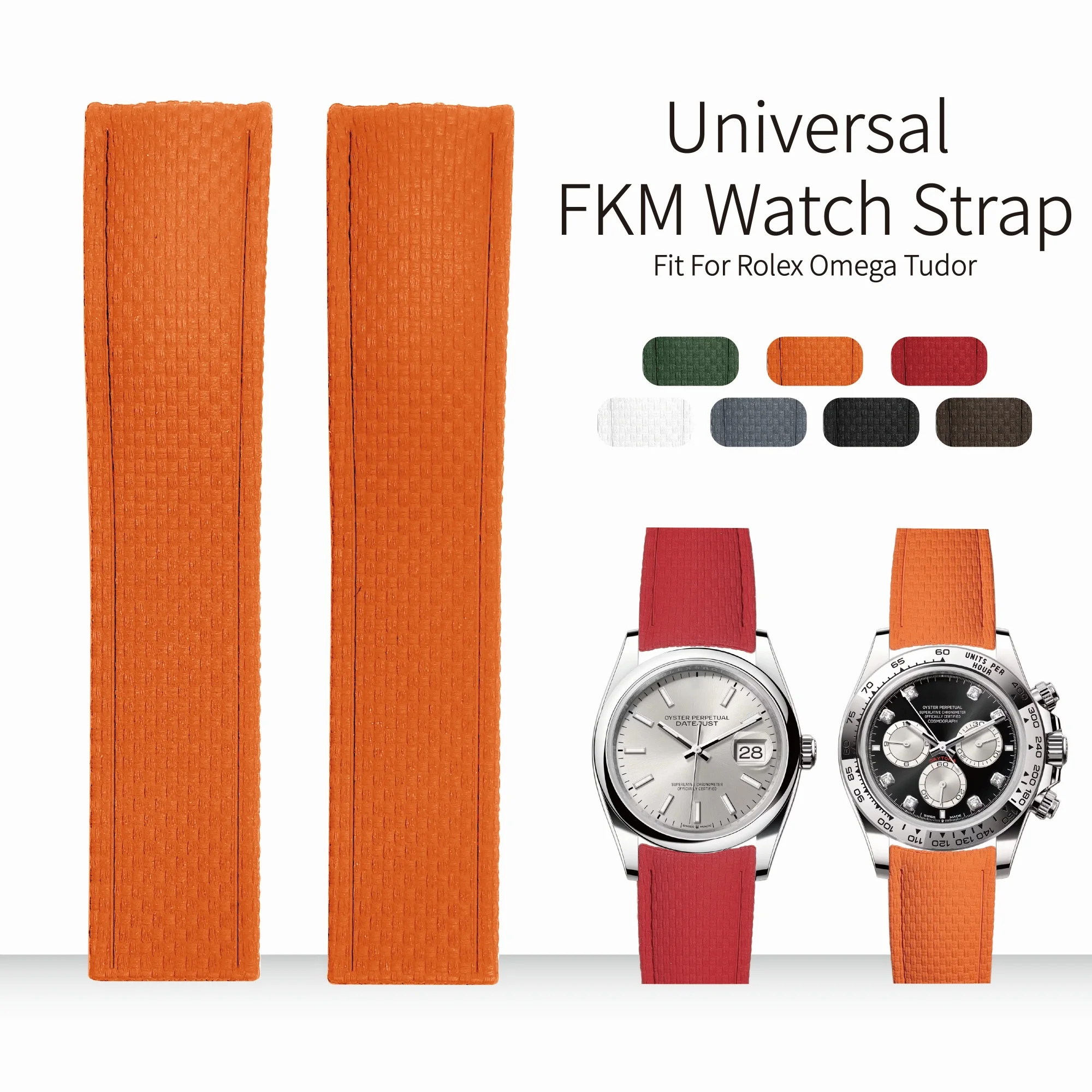 

Ремешок для часов из каучука FKM, подходит для часов Rolex, Cartier, Blancpain, 18 мм, 19 мм, 20 мм, 21 мм, 22 мм, быстросъемные ремешки для мужчин.
