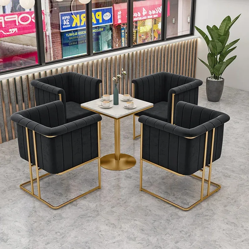 Luxury Dinning Bar Chairs Armchairs Kitchen Gold Soft Modern Bar Chairs Hotel Metal Bedroom Sedie Cucina Dinning Chair WW50BC