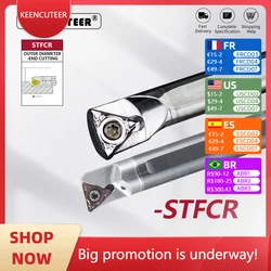 STFCR Internal Turning Tool Tungsten steel Shockproof Lathe Boring Bar C10K-STFCR C12K-STFCR C12M-STFCR Cutter Bar CNC Lathe