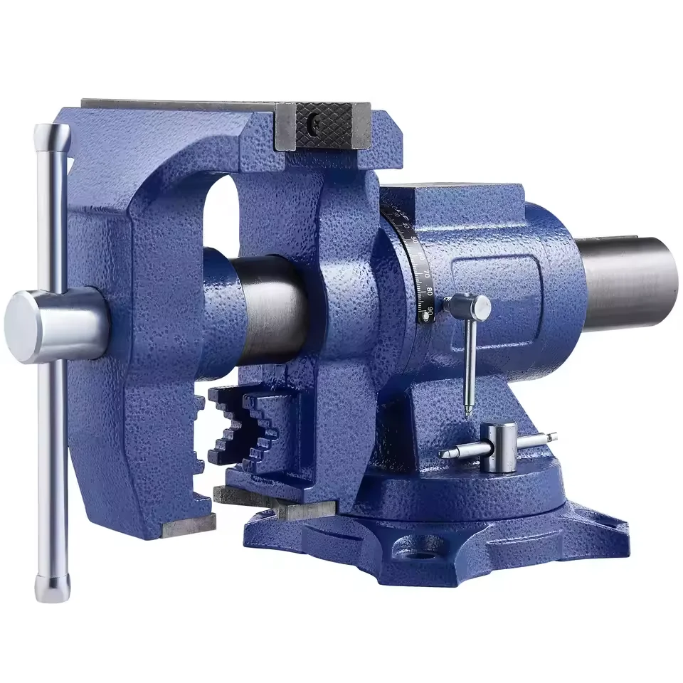 Tornillo de banco de alta resistencia, ancho de mandíbula de 6-1/2", tornillo de banco de hierro dúctil multiusos con apertura de mandíbula máxima de 5", yunque para metalurgia de 6/5/4 pulgadas