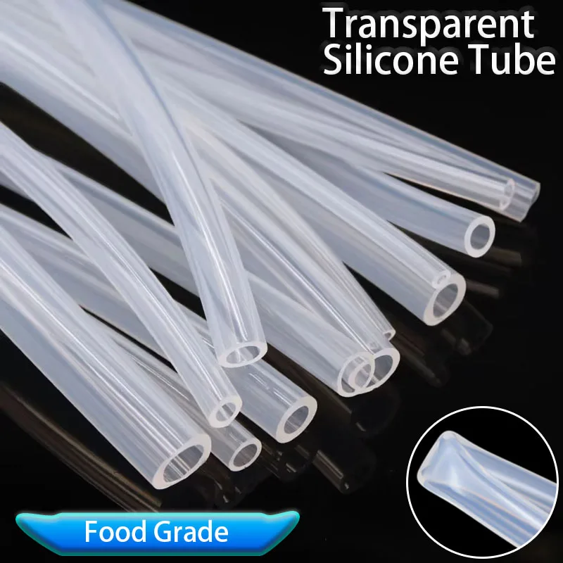 1 Meter Transparent Food Grade Silicone tube ID 0.5 1 2 3 4 5 6 7 8 9 10mm Flexible Nontoxic Tasteless Soft Tubing Silicone pipe