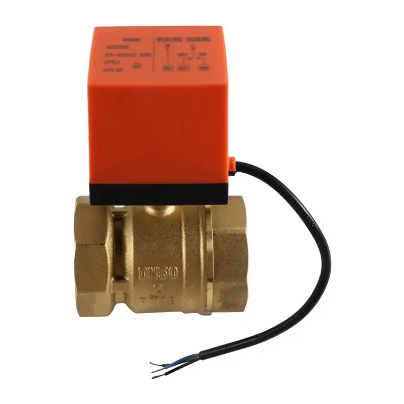 AT05-Brass AC220V Electric Ball Valve 2