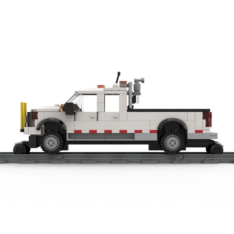 MOC-35352 bloc de construction Mini Train série Ford F-250 Quad cabine lit Long Rail élevé bricolage modèle brique garçon Puzzle jouet cadeau d'anniversaire