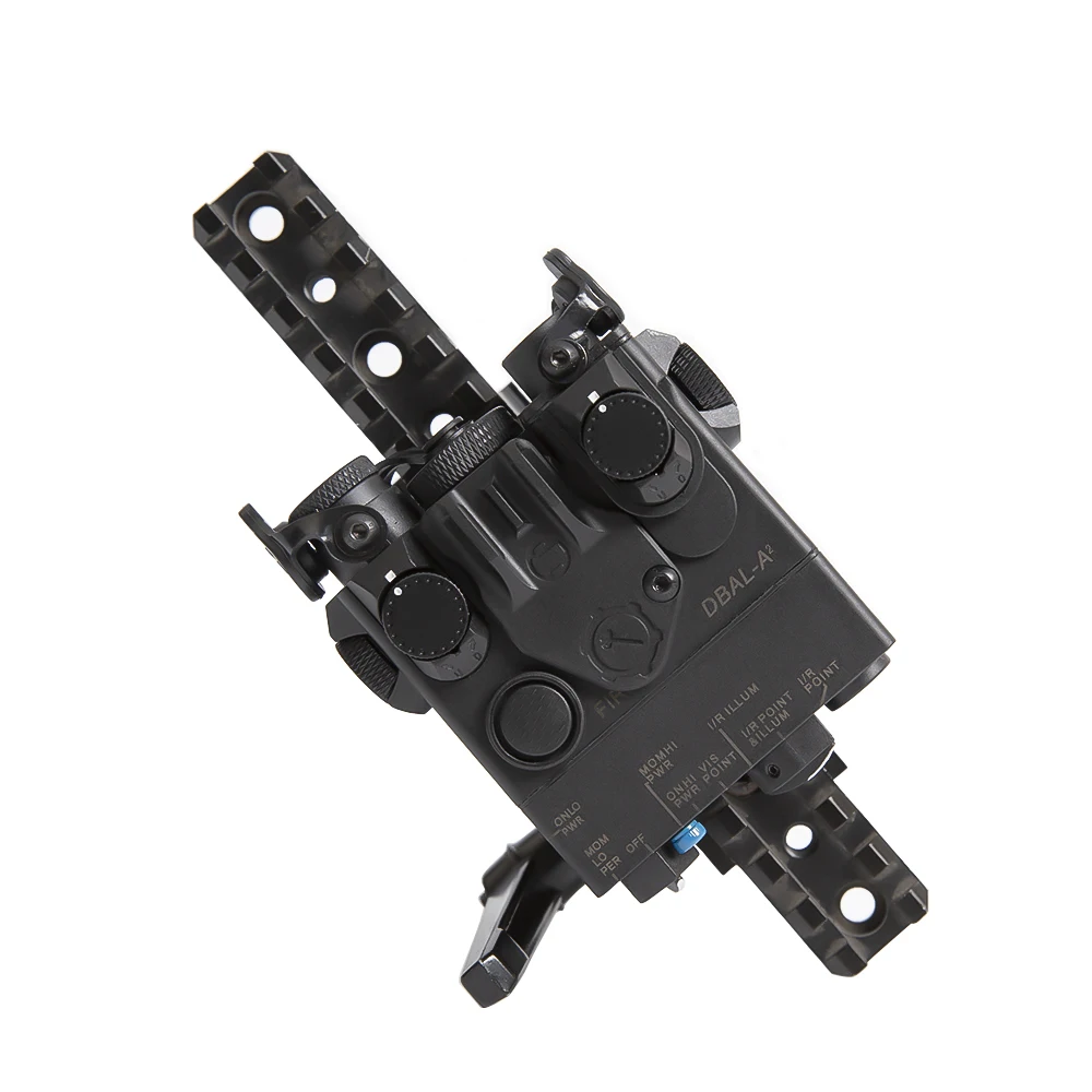 

FMA AN/PEQ-15A DBAL-A2Tactical LED Flashlight with Red Green Dot Laser Strobe White Light Scout Dual Pressure Switch for Hunting