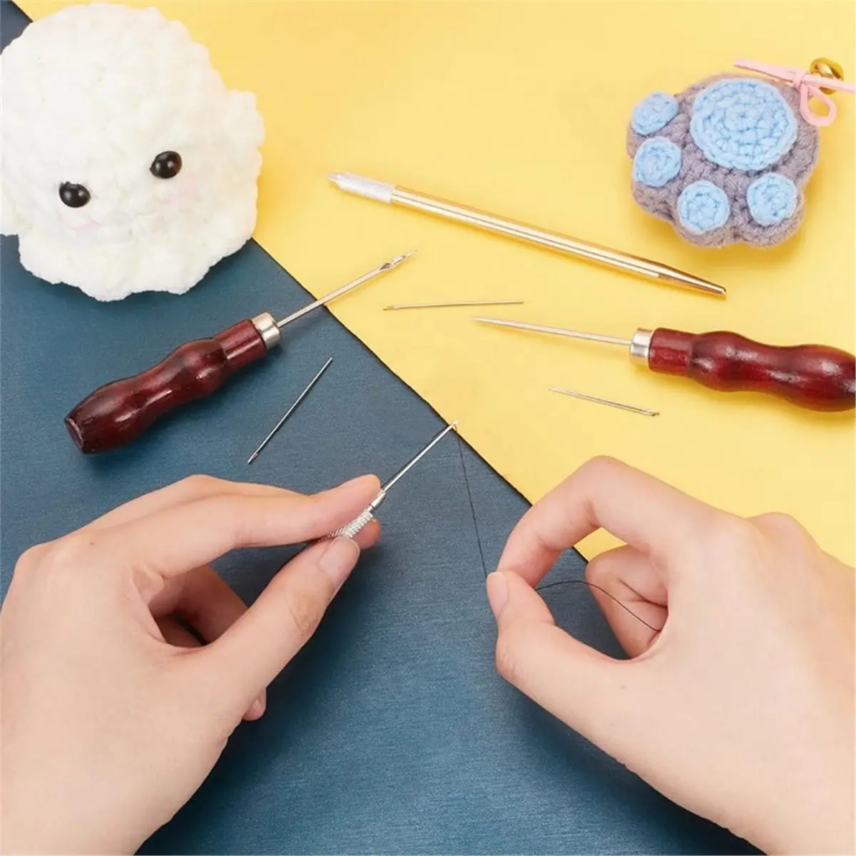 Doll Hair Rooting Tool Reroot Rehair Tools Alloy Rooting-Needles Doll Making Kit Doll Hair Making Accessories
