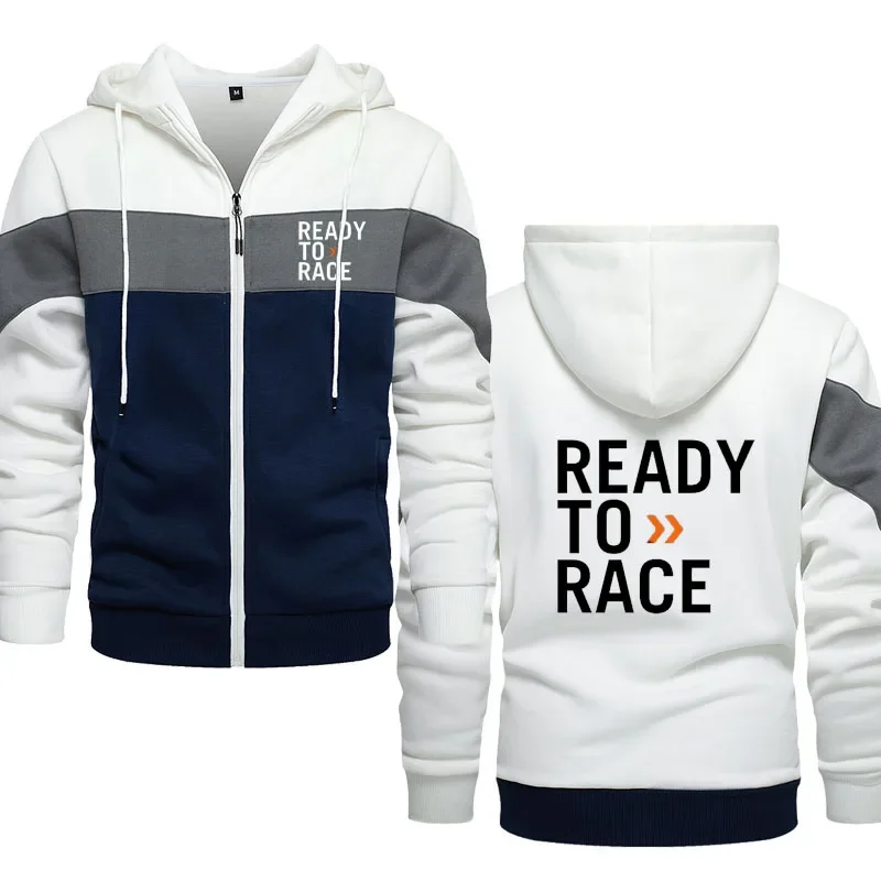 

Men's Ready To Race Enduro Cross Motocross Bitumen Bike Oversized Men's hoodie Sweatshirt fleece Men's three-color cardigan