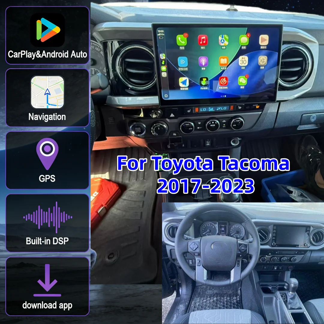11.6“ For Toyota Tacoma 2017 2018 2019 2020-2023 Car Radio Carplay GPS Navi Automotive Multimedia Radio Coche With Bluetooth