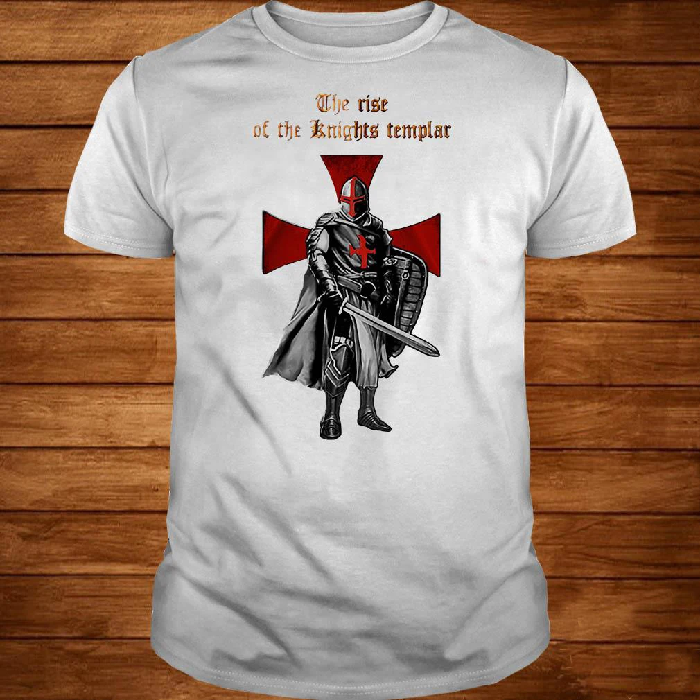 

The Rise of The Knights Templar Crusader T Shirt New 100% Cotton Short Sleeve O-Neck T-shirt Casual Mens Top