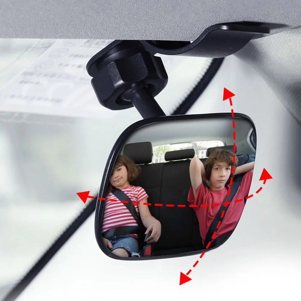 

2 in 1 360 Rotation Baby Car Mirror Clip-On Cartoon Deer Kids Rear View Mirror Universal Adjustable Child Infant Safety Monitor