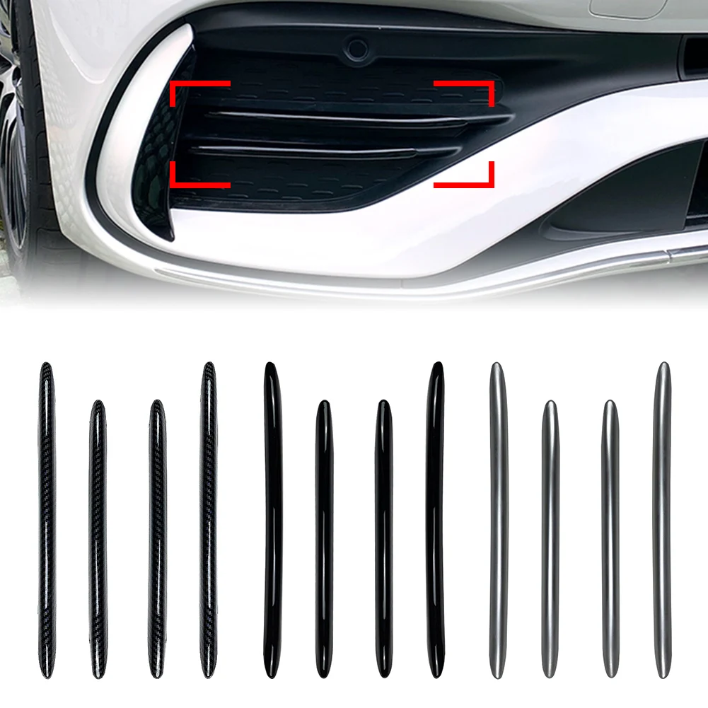 

w206 4pcs Car Front Bumper Splitter Fins Body Spoiler Canards Cover Trim For Mercedes Benz C-Class W206 ABS Plastic