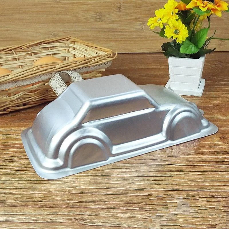 1 Pcs DIY Creative Auto Car Cake Mold Aluminum Alloy 3D  Shape  Decor Kitchen Fondant  Mould