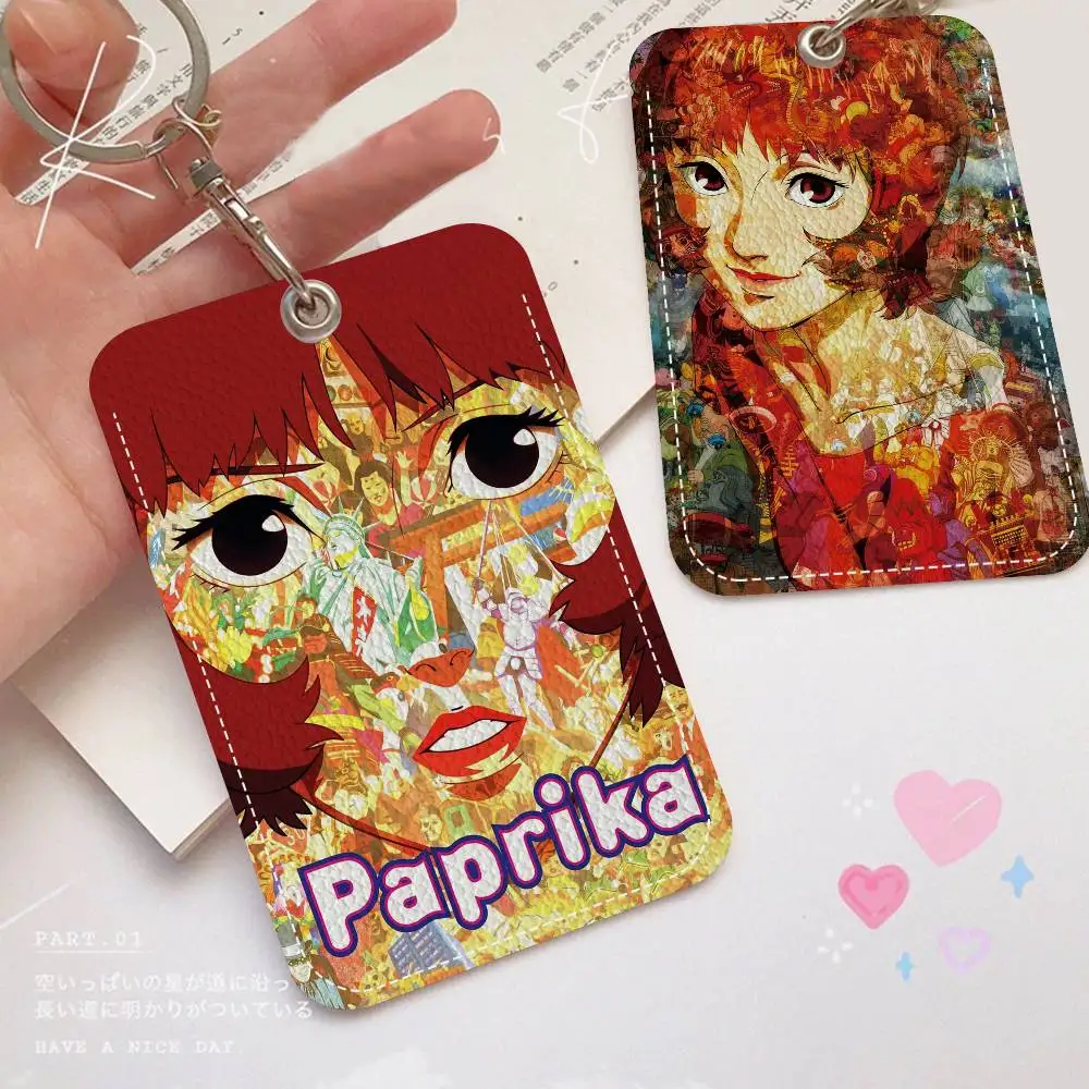 Anime P-Paprika Holder Keychain With Keychain For Access Card Bus Pass & Card Credit ID Bank Card Protective Case