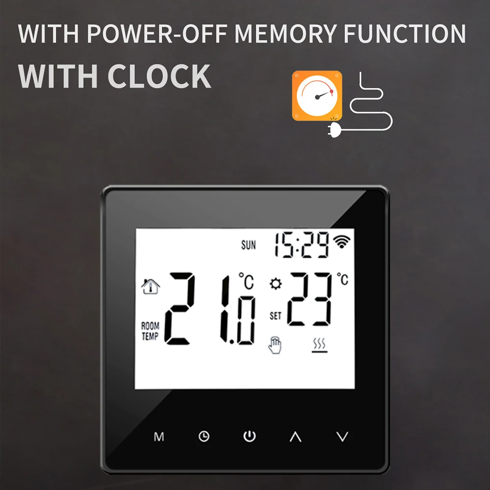 Termostato inteligente Tuya WiFi/ZigBee, temperatura del agua, calefacción eléctrica de suelo, controlador de caldera de Gas, compatible con Alice,