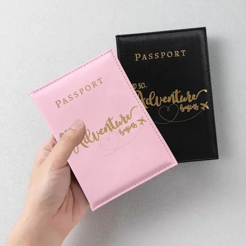 جديد محفظة بحامل جواز السفر غطاء أساسيات السفر بولي Leather حافظة بطاقات جلدية إكسسوارات السفر الدولية للنساء/الرجال