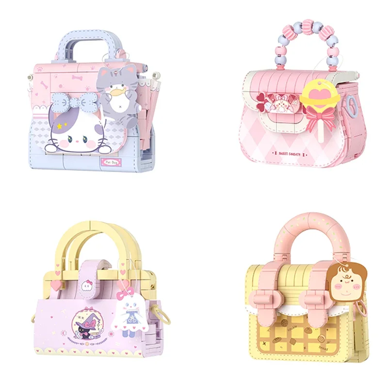 

Anime Mini Bag Series Kawaii Cartoon Building Blocks Princess Educational Assembly Toys Diy Girls Birthday Gifts Peripherals