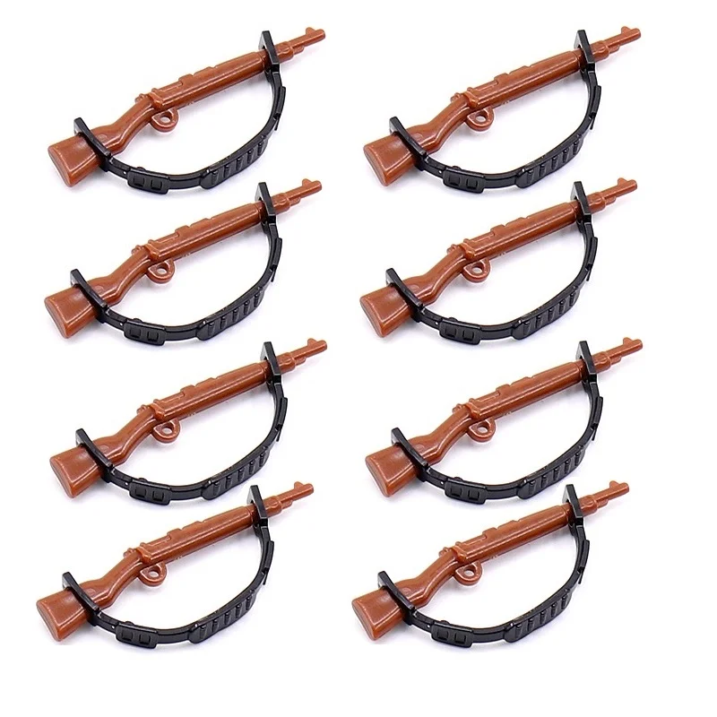 WW2 Rifle Sling Gun MOC Army Military Guns Weapons No Playmobil Mini Action Figures Accessories Building Block Brick Boys Toys