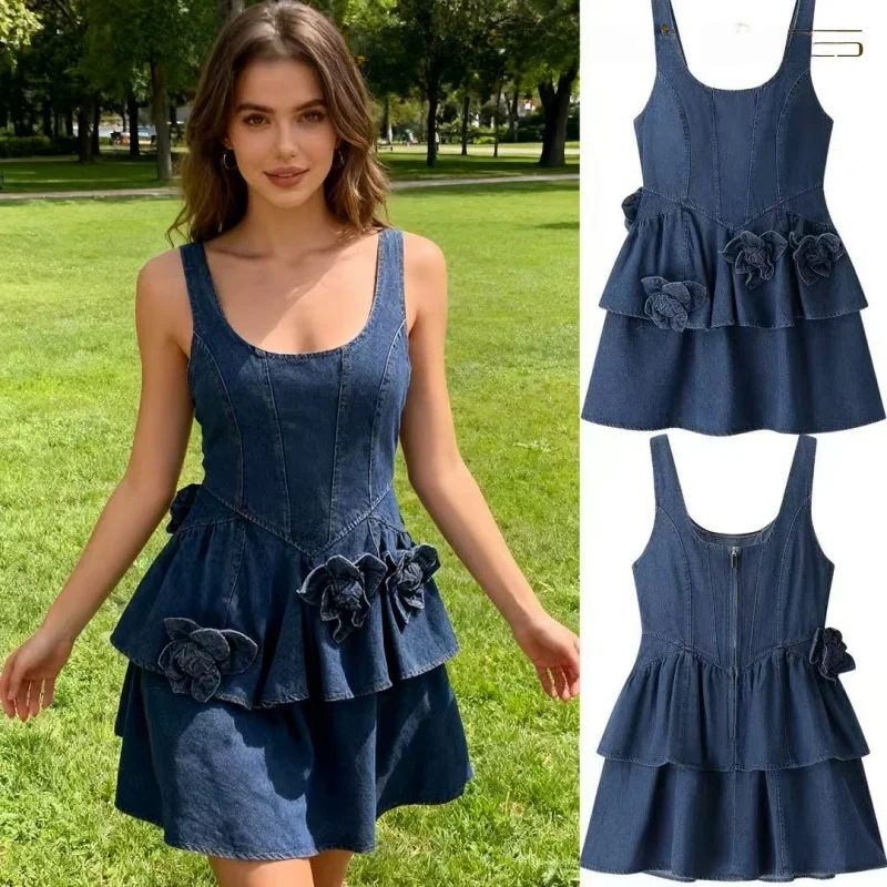 

Ele Stand Collar Cotton Jaet Casual Loose Floral Print High Waist Summer Dr Zipper Closure Ci Commute Suitable