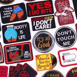 Punk Letter Iron On Patches For Clothing Thermoadhesive Patches On Clothes Stickers DIY Embroidery Patches For Clothes With Iron
