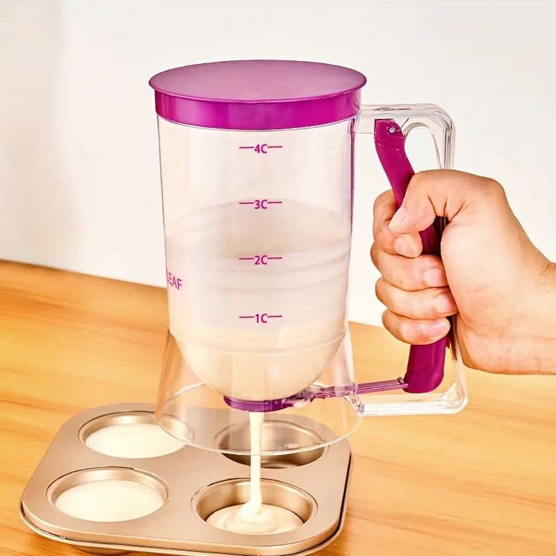 Cupcake Batter Separator And Dispenser - Handheld Funnel Measuring Cup Tool For Mess-Free Baking