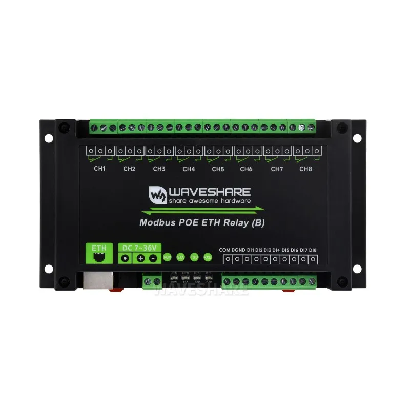 home remote control automation 8 channels RJ45 Ethernet 8 Relay Module main board Digital Input Modbus RTU/Modbus TCP PoE Port