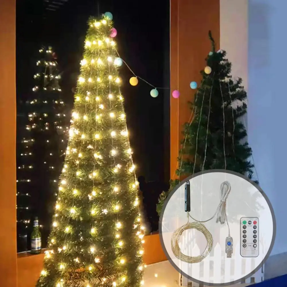 Cascading Christmas Lights with Timing Function 2026 Christmas Tree Waterfall Lights Cascading Led Fairy String for Indoor