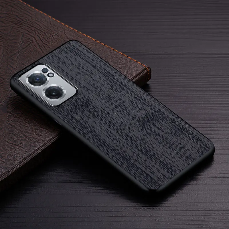 Fall für Oneplus Nord CE 2 5G funda bambus holz muster Leder abdeckung Luxus coque für oneplus nord ce 2 fall capa