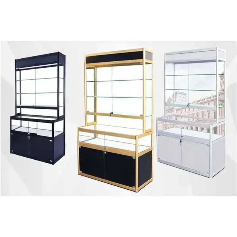 custom.Boutique L-shaped Multi functional counter Glass jewelry display showcases jewelry store showcase watch display show