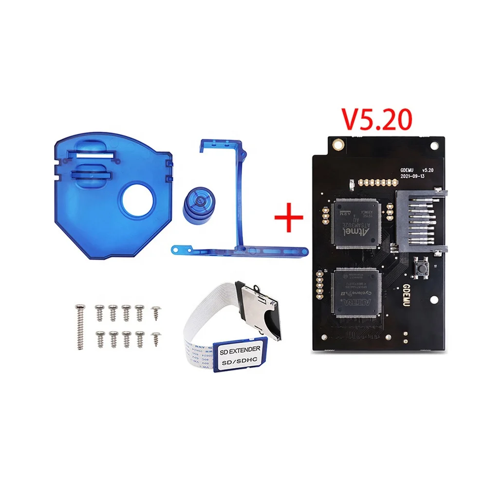 Para gdemu v5.20 versão placa de simulação de unidade óptica para sega dreamcast dc va1 console com extensor sd