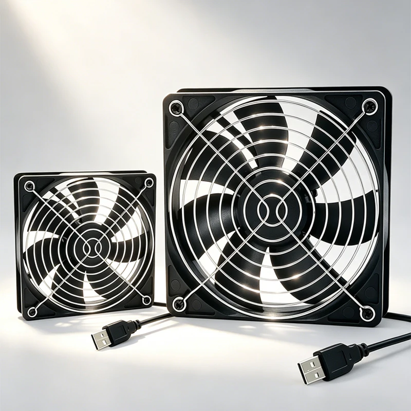USB Cooling Fan Router Set-Top Box TV Cat Cooling Ventilation 12cm Silent 8cm cm Cooling Exhaust 5v mini desktop Computer USB Interface Chassis Fan Multi-Purpose