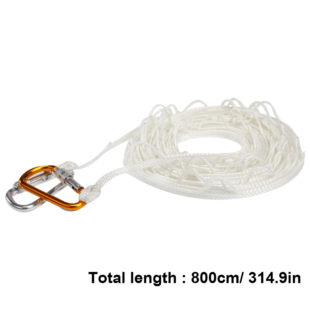 حبل غسيل خارجي من النايلون الفاخر محمول مقاوم للرياح ومضاد للانزلاق أثناء السفر والتخييم وحبل تجفيف خفيف الوزن وقابل للطي معلق
