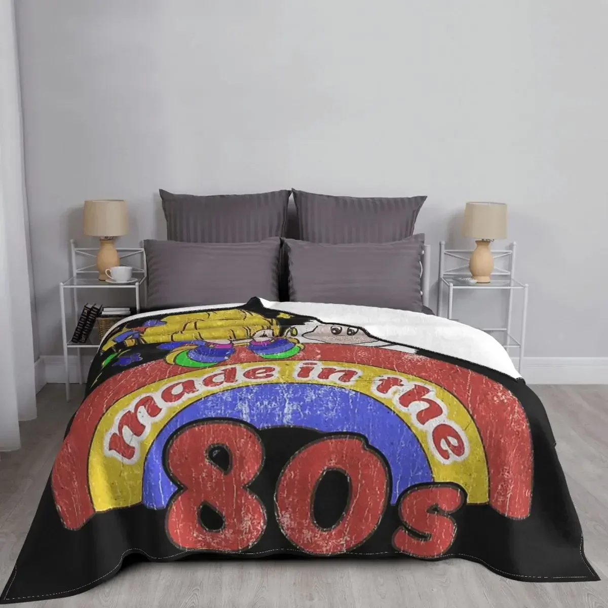 Rainbow Brite Red Butler TV Made In The 80s Portable Warm Throw Blankets for Bedding Travel