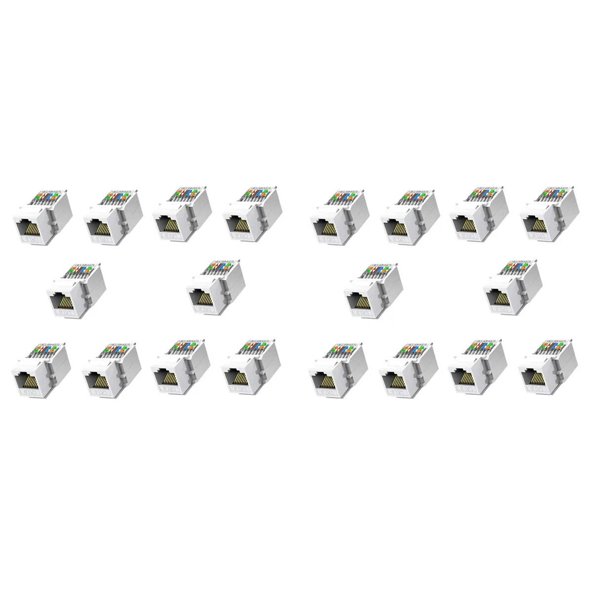 Hot-20 Pack Cat6 RJ45 Keystone Jack، أداة أقل لا أداة لكمة أسفل المطلوبة إلى مقرنة الوحدة