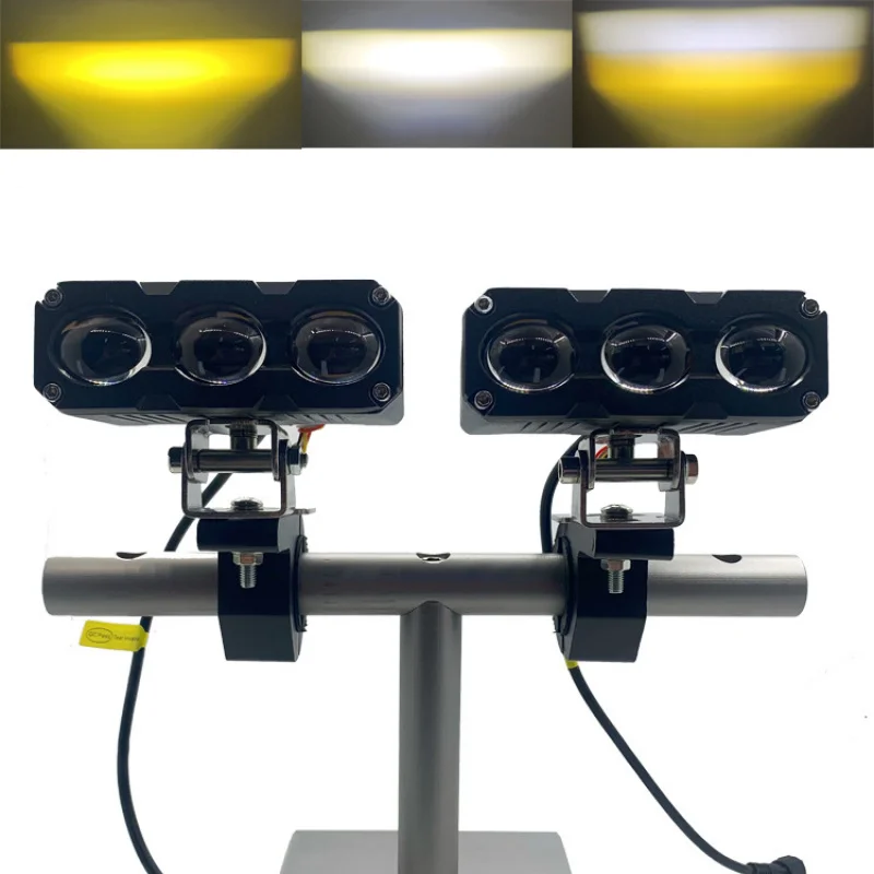 

Новая модель с тремя глазами, прожектор с дневными ходовыми огнями, 80Webay, Лидер продаж, автомобильный мотоциклетный светильник, внешняя модификация