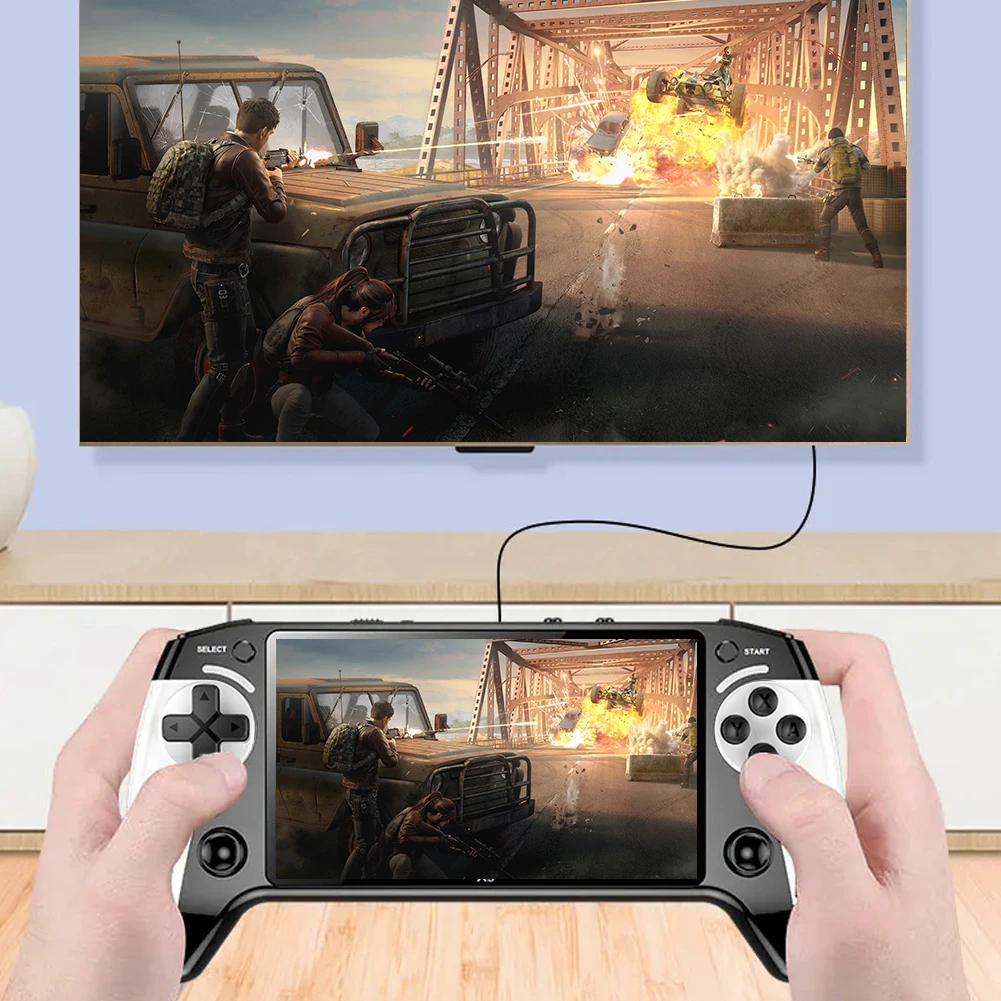 

Портативная игровая консоль с экраном 5,5 дюйма, 1500 мАч, электронный игровой плеер с зарядкой Type-C, портативный игровой плеер для детей и взрослых