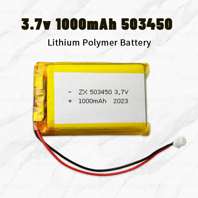 Baterías Lipo recargables de polímero de litio, 503450 mAh, 1000 V, para tabletas, navegadores, entrenadores de perros, peluqueros, 3,7