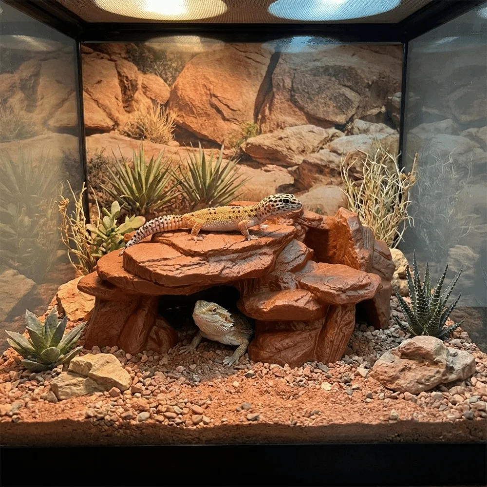 3D Printing Fish Tank Rockery Ornaments Realistic Texture Simulated Rock Aquarium Fish Shelter Plastic Fish Shrimp Habitat
