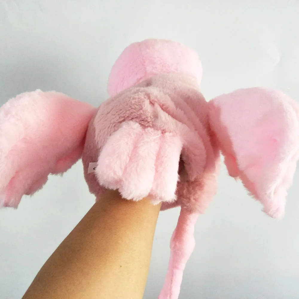 ตุ๊กตาหุ่นมือรูปนกฟลามิงโกสีชมพู เปิดปากได้ ของขวัญนุ่มนิ่ม