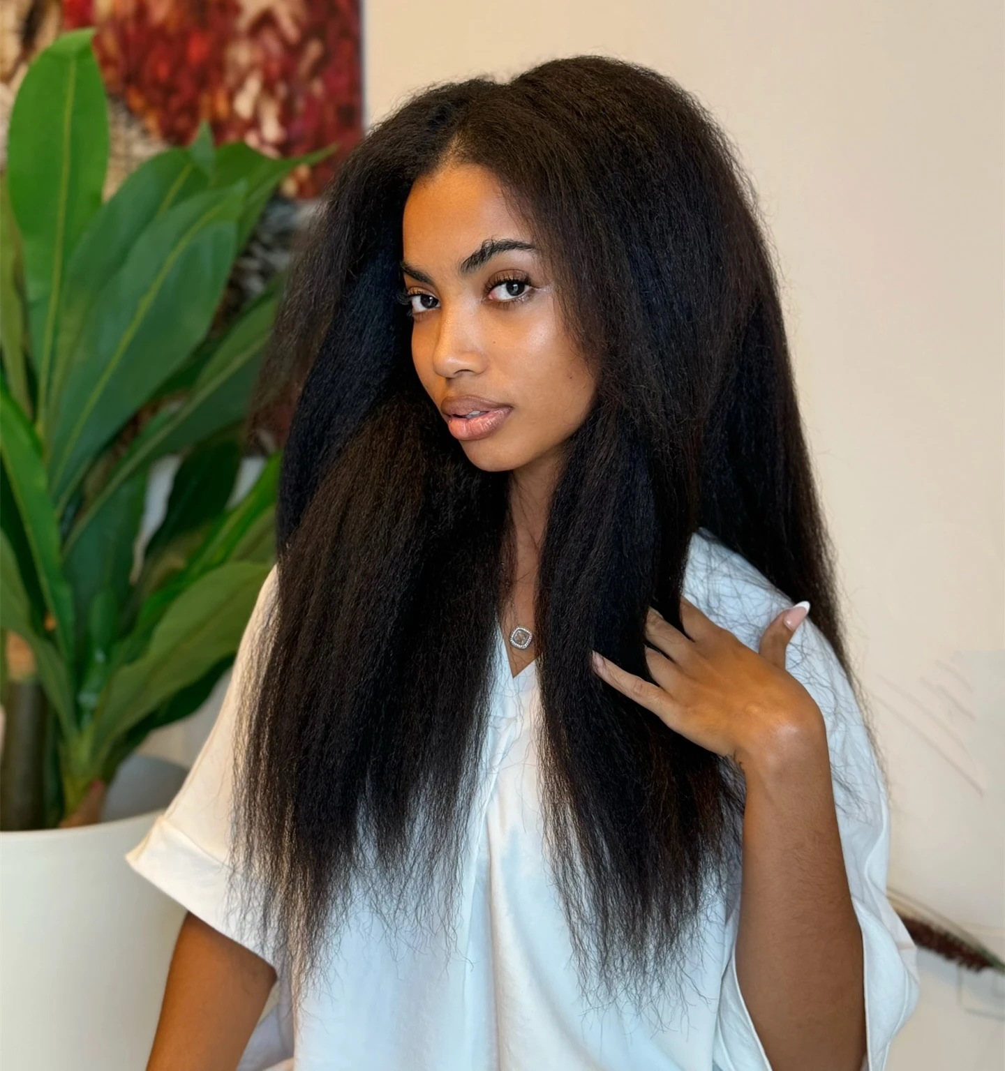 غريب مستقيم 13x6 الدانتيل الجبهة خصلات الشعر المستعار الإنسان للنساء البرازيلي العظام الملونة ياكي مستقيم الدانتيل الشفاف 4x4 إغلاق الباروكات #1