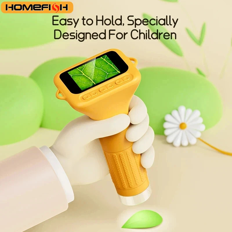 1000x Digital Microscope For Kids 2-Inch IPS Screen 2MP Optical Lens With Camera And Video Function for Christmas Birthday Gift