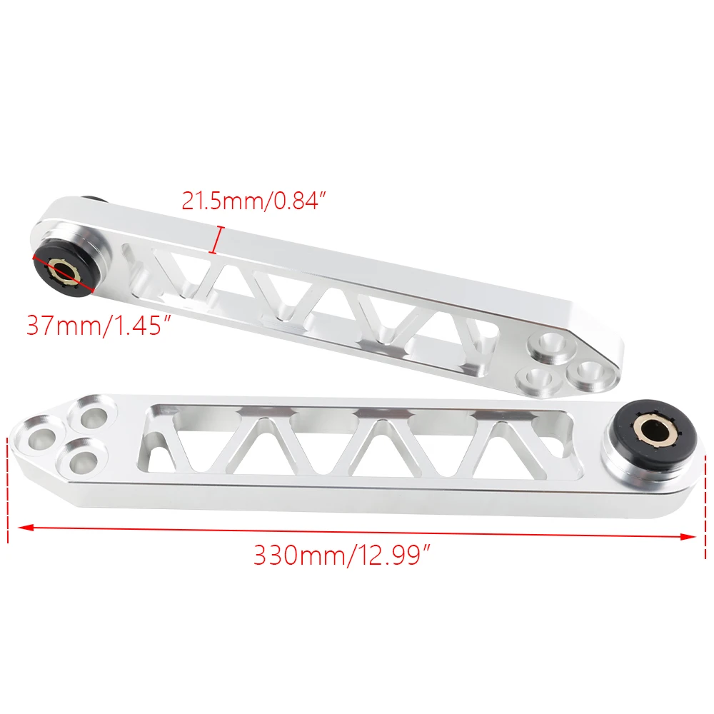 Silver Billet Rear Lower Control Arms Fit for Honda Civic ES DX EP3 EM 2001-2005 Lightweight design Modification Parts