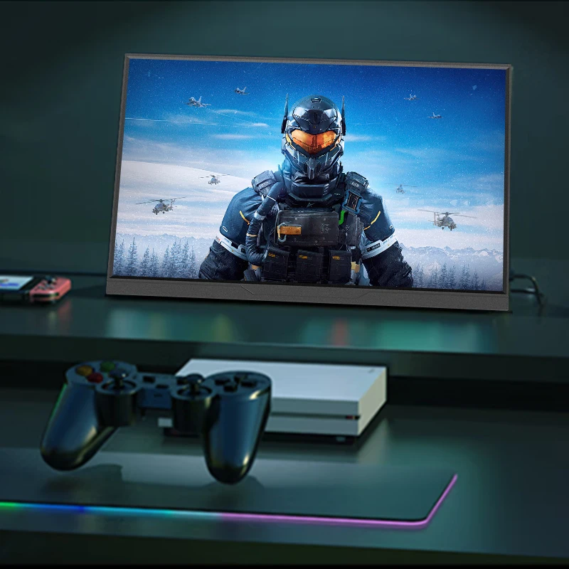 LANLIPU 16 بوصة شاشة عرض الألعاب المحمولة تمديد مع نوع C HDMI ل PS4/5/Steam/Deck/Switch/PC/Mac/الهاتف/صندوق التلفزيون