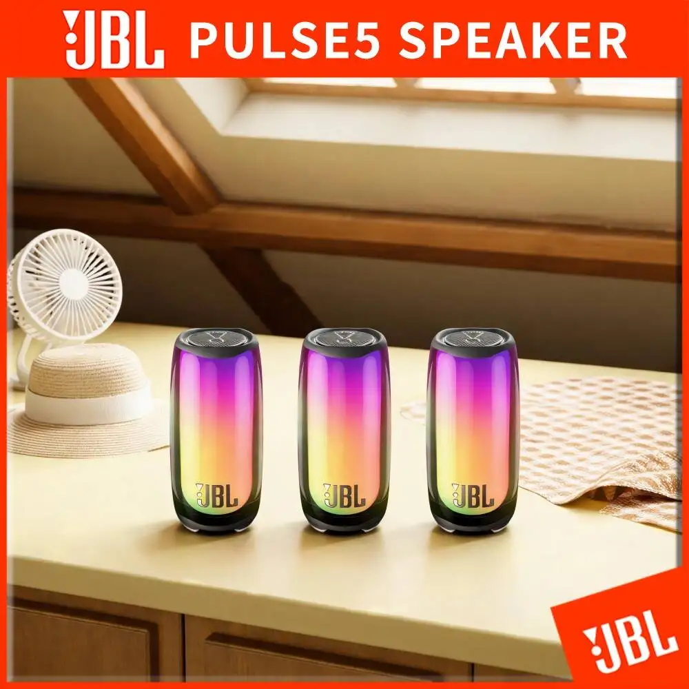 JBL Pulse 5 Outdoor Bluetooth Speaker 360 Customizable Light Show Original Pro Sound Deep Bass IP67 Dustproof Rechargeable
