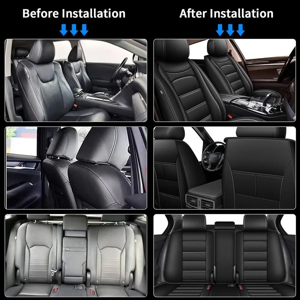 Car Seat Covers for 2016-2025 Lexus RX 350(Not Fit for RX 350L) Full Set Leather Custom Automotive Seat Covers Protector Fit for