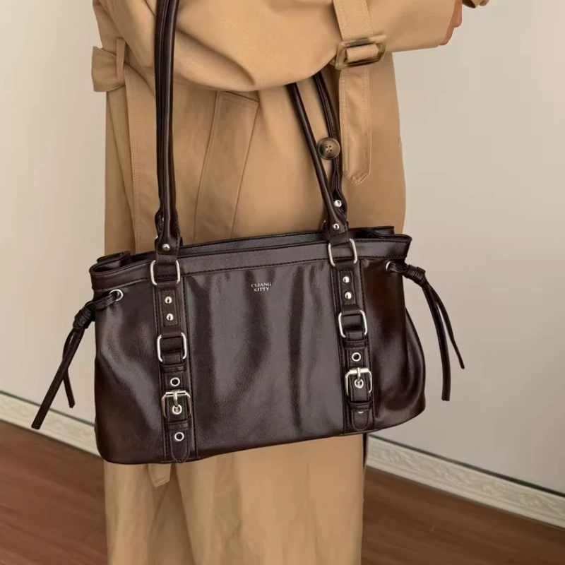 

Простые однотонные женские сумки на плечо из мягкой искусственной кожи в стиле ретро, большая вместительная женская сумка, повседневная универсальная женская сумка Boston