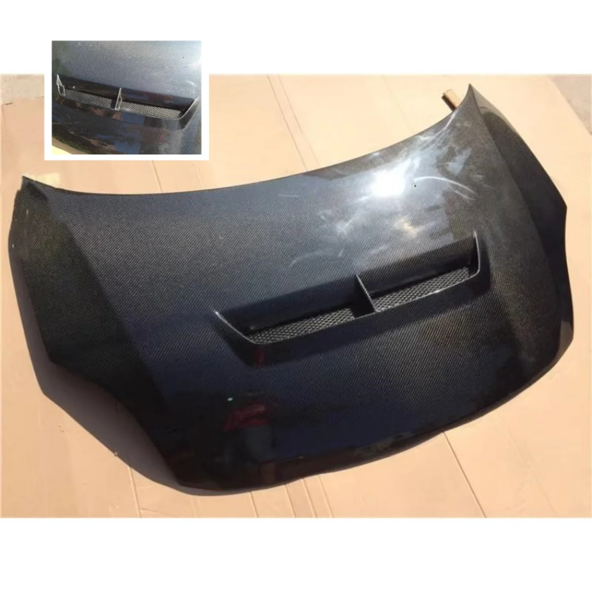 

Для Suzuki Swift настоящее углеродное волокно крышка капота двигателя передние автозапчасти объемный