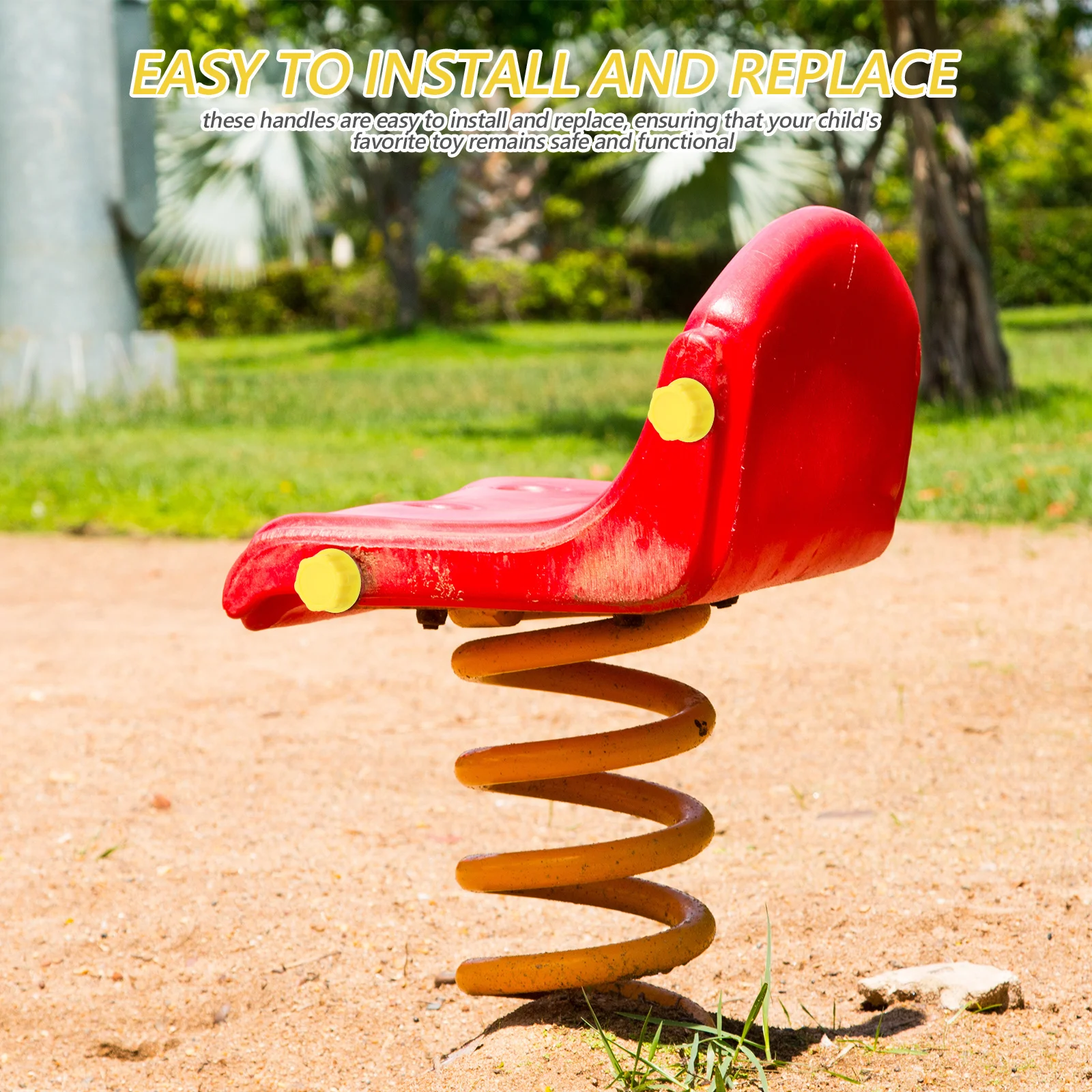 

Universal Fit Kids Rocking Horse Handle Caps Ergonomic Design Secure Grip for Toddler Riding Stability Easy Install Replacement