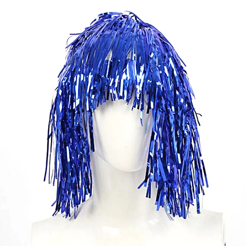 Foil Tinsel Wigs Hat Colorful For New Year Birthday Holiday Friend Gatherings Party Decorations Cool Hair Accessories