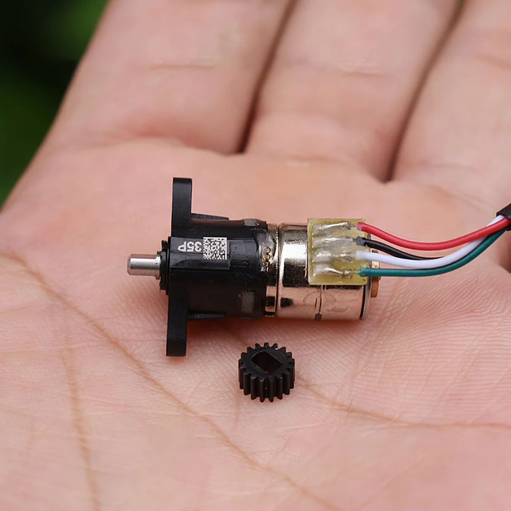 Mini Motor paso a paso de 10mm, micromotor bifásico de cuatro cables, pequeño Motor de desaceleración planetaria, relación de desaceleración 1:19