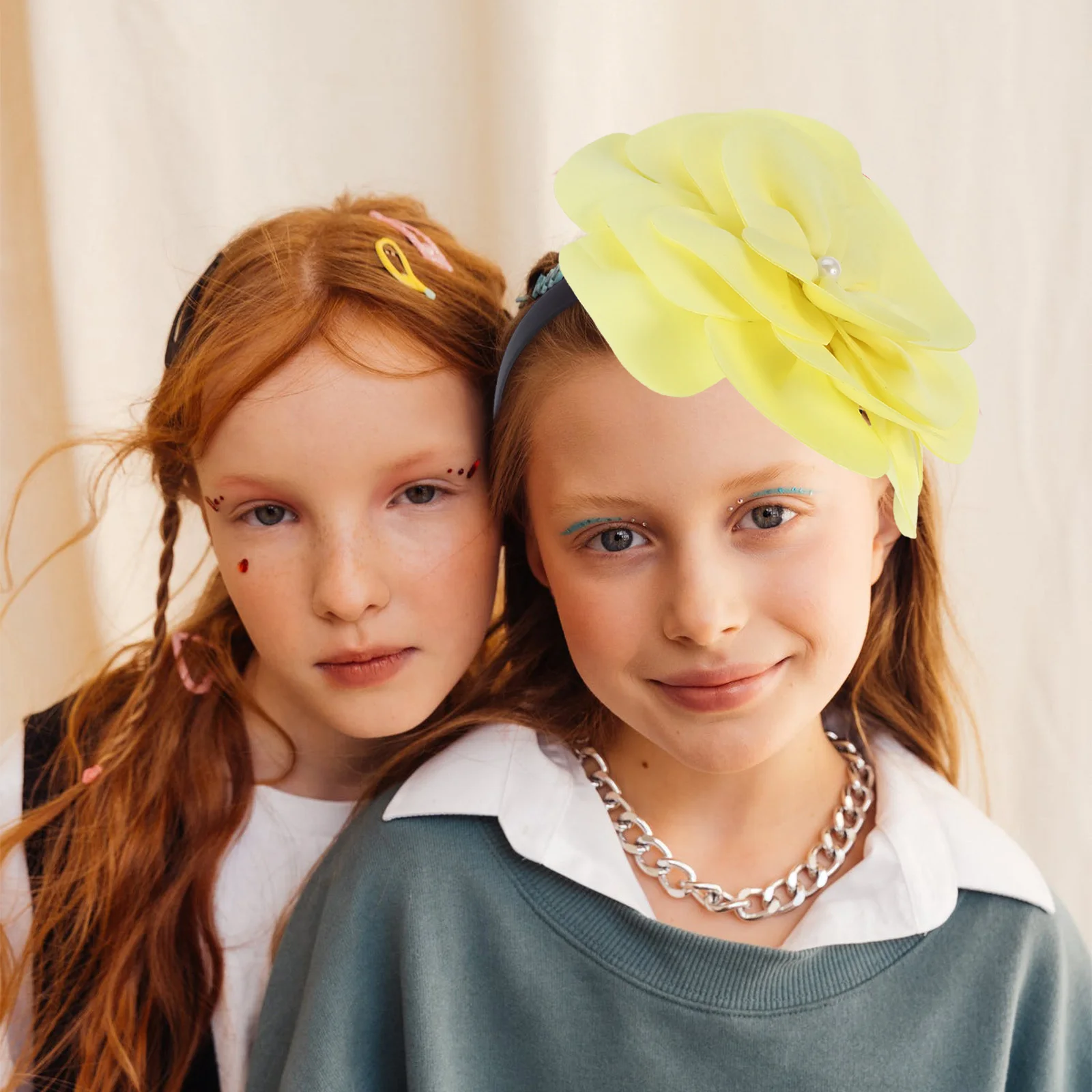 عصابة رأس كبيرة على شكل زهور مع لؤلؤ مزيف، إكسسوار شعر أنيق لحفلات الزفاف، عصابة رأس مزخرفة على شكل زهرة كبيرة، رباط شعر الزفاف